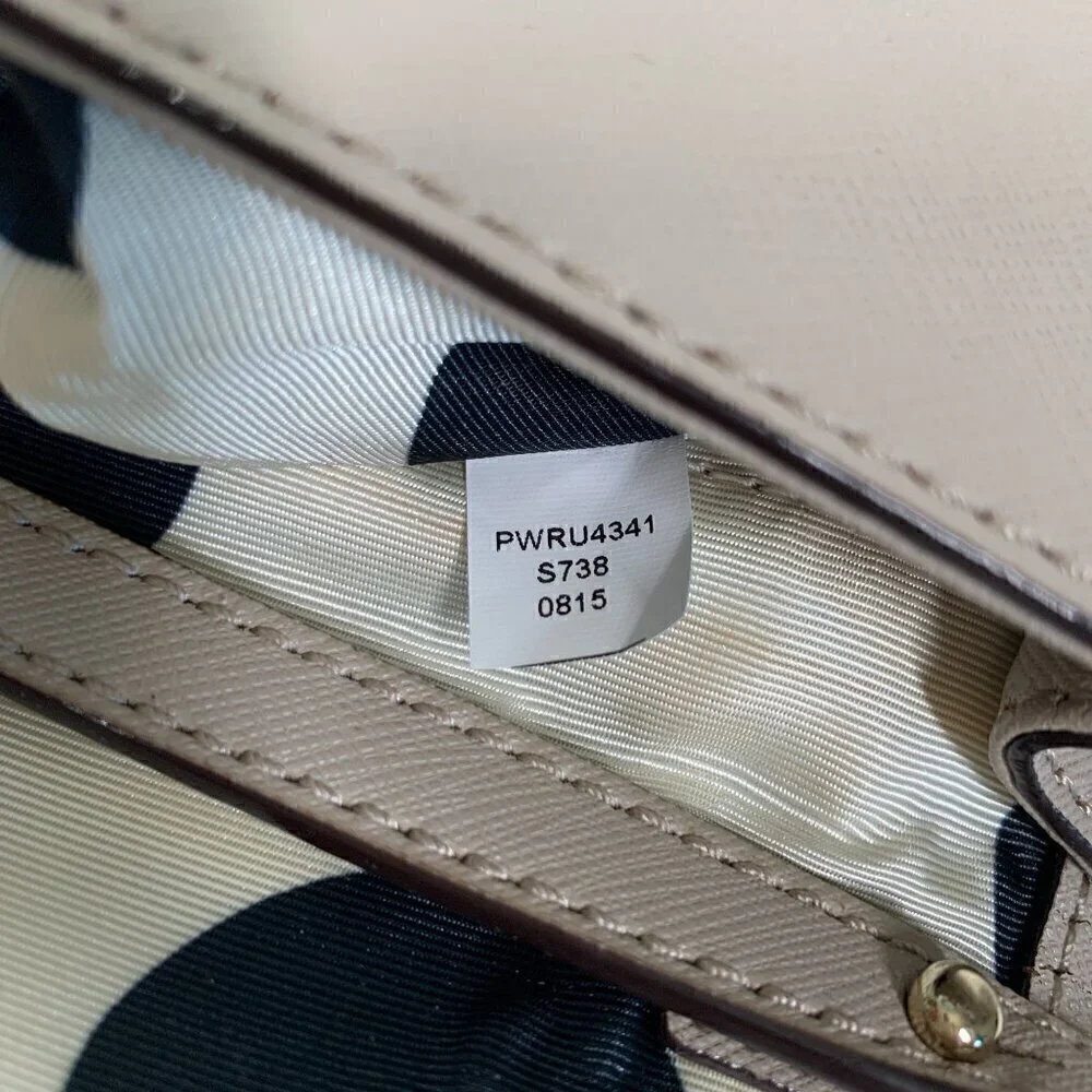 Kate Spade Cedar St. Cali Convertible Clutch Crossbody Beige Leather